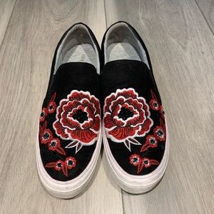 Nine West Embroidered Slip-Ons
